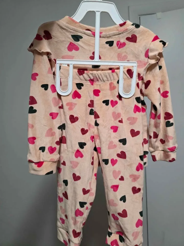 *New* baby girl soft Fleece pjs 2pc set 12_18M image indicator(2)