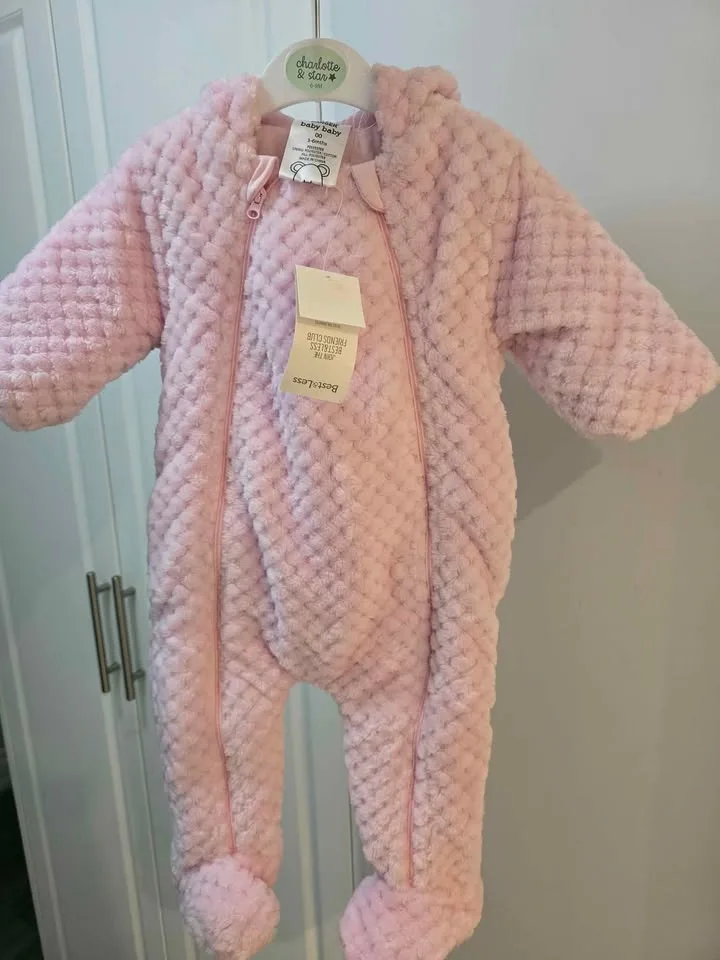 *New*Baby 3_6M winter snow overall/Romper/jacket/onsie image indicator(2)