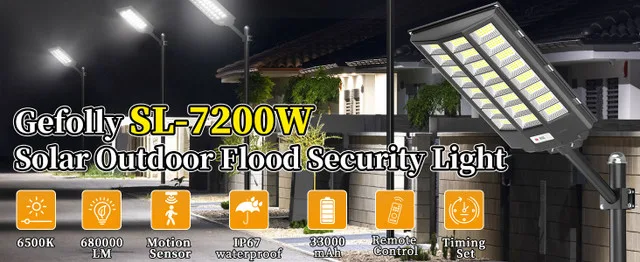 Outdoor Solar Street Light Wide Angle 680000 LM Dusk image indicator(7)