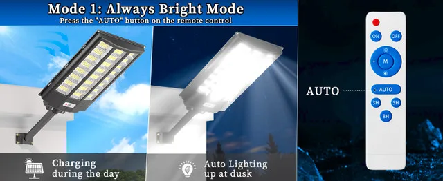 Outdoor Solar Street Light Wide Angle 680000 LM Dusk image indicator(9)