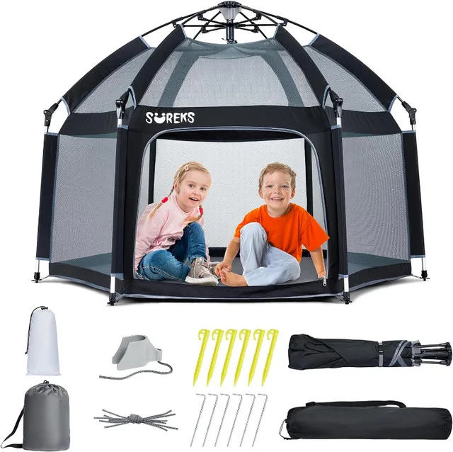 Foldable, Large Baby Playpen w/Carry Case thumbnail