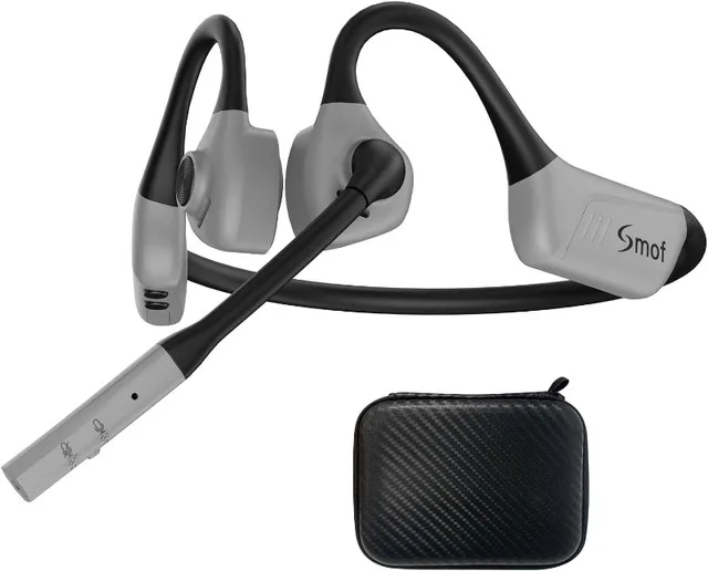 Bone Conduction Open Ear Wireless Headphones, Mic Boom thumbnail