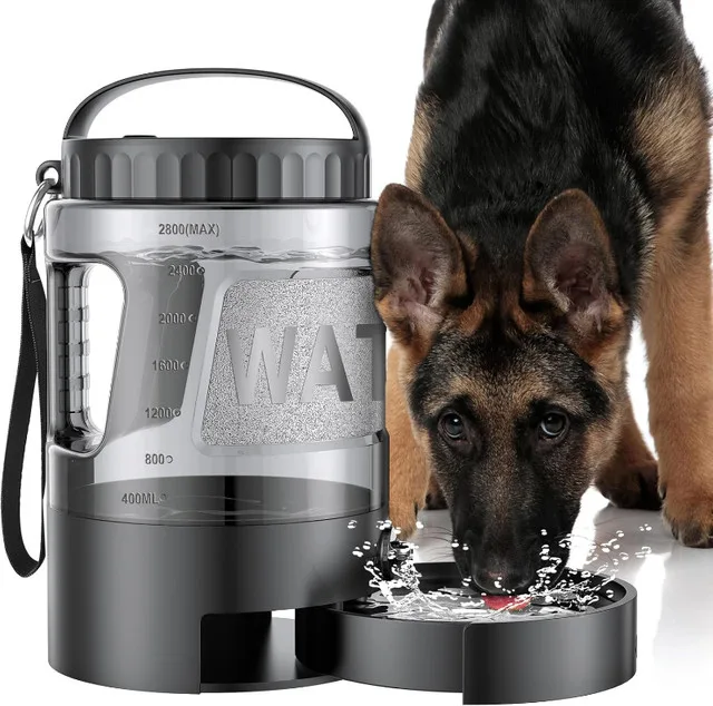 95oz Travel Dog Water Bowl Dispenser w/Pull-Out Dish thumbnail