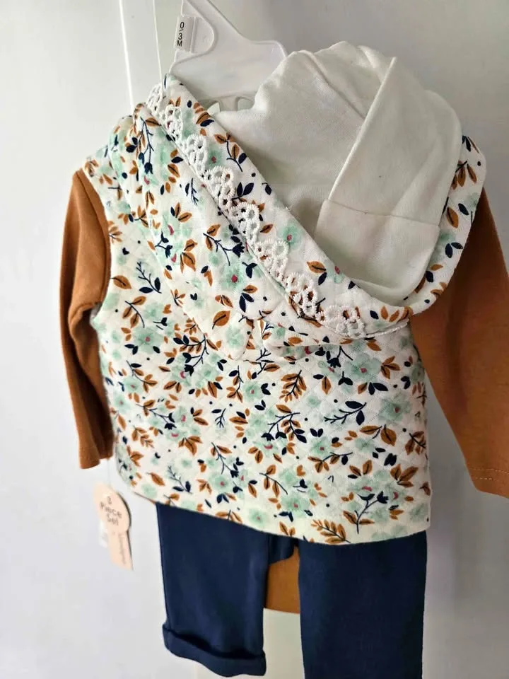 Baby girl 3 piece set outfit new