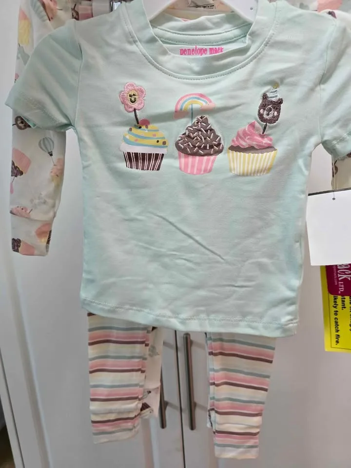 New baby 4pc(2 sets)winter pjs 18M