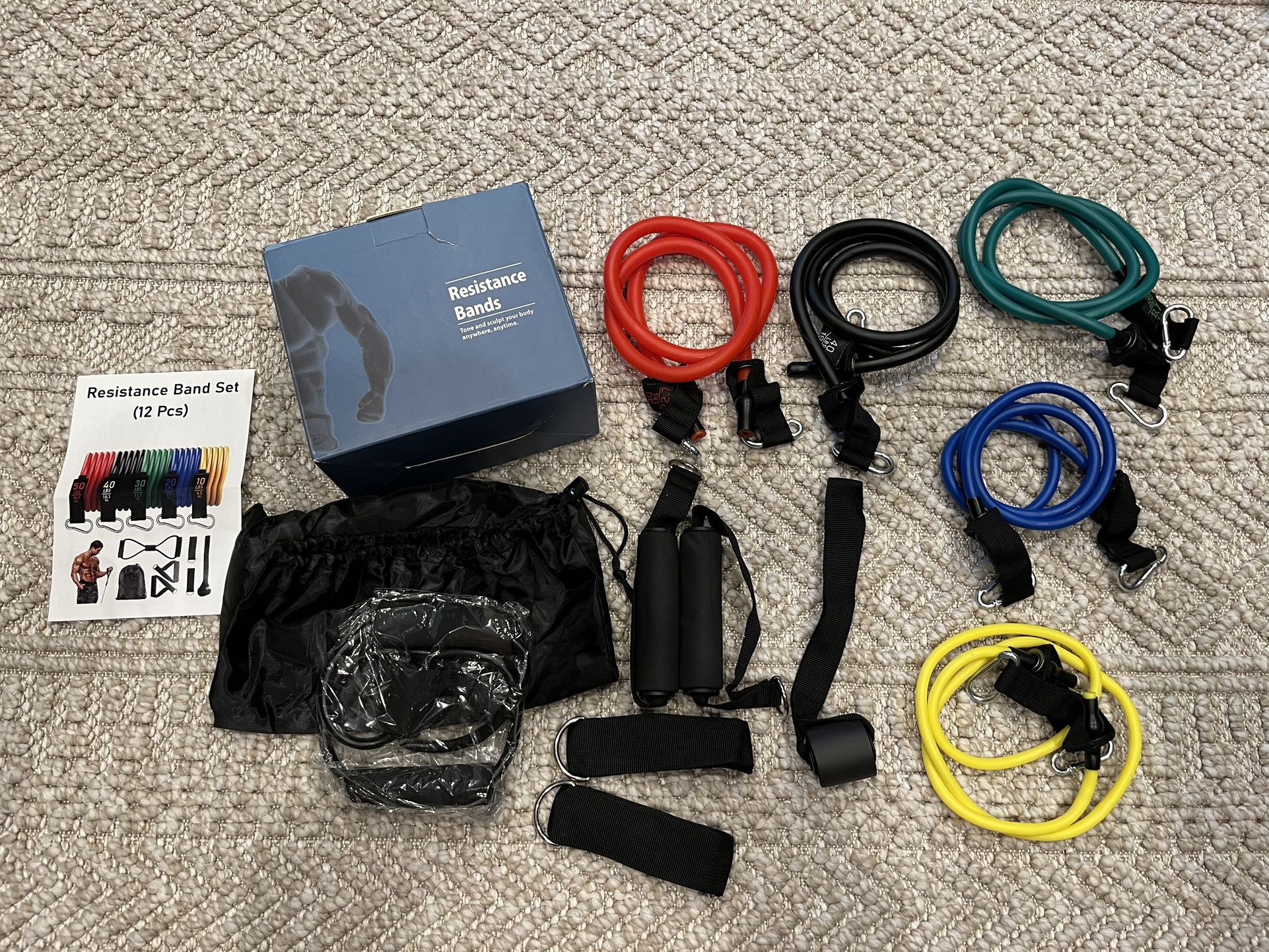 Resistance Band Set (12 Pcs)