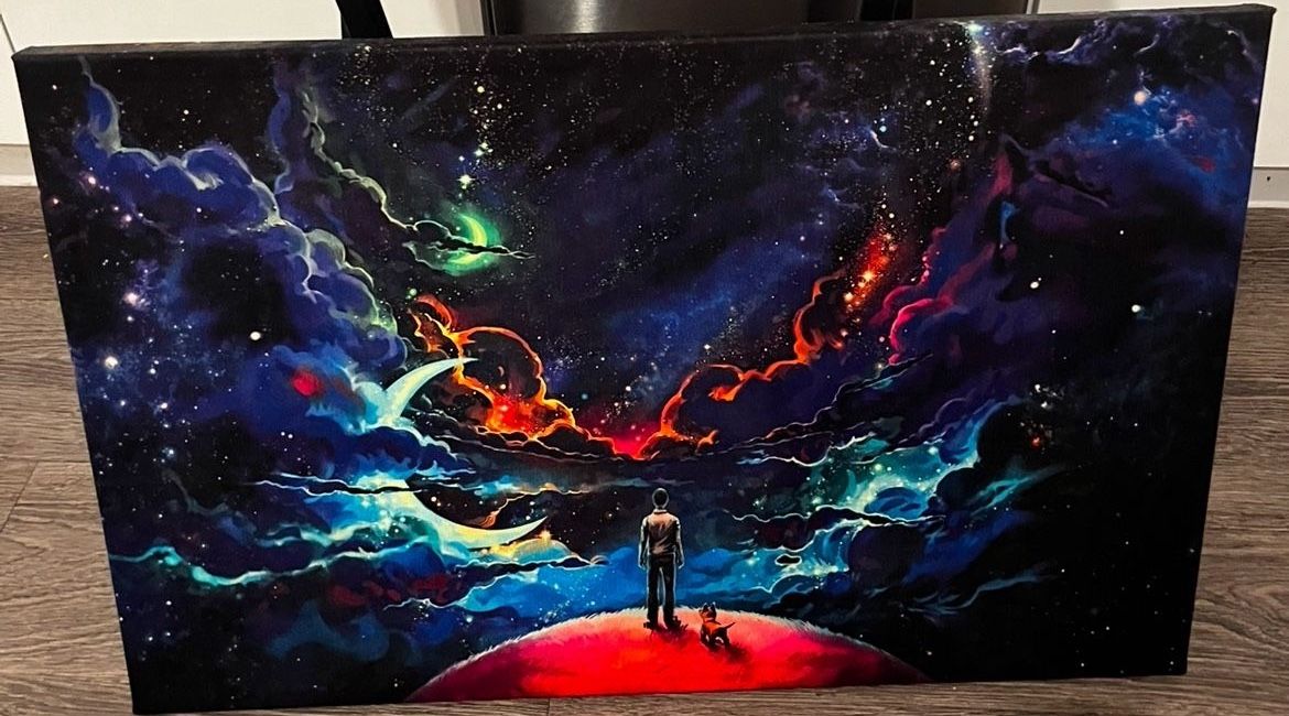 Cosmic Suede Canvas LED Art - photo 2