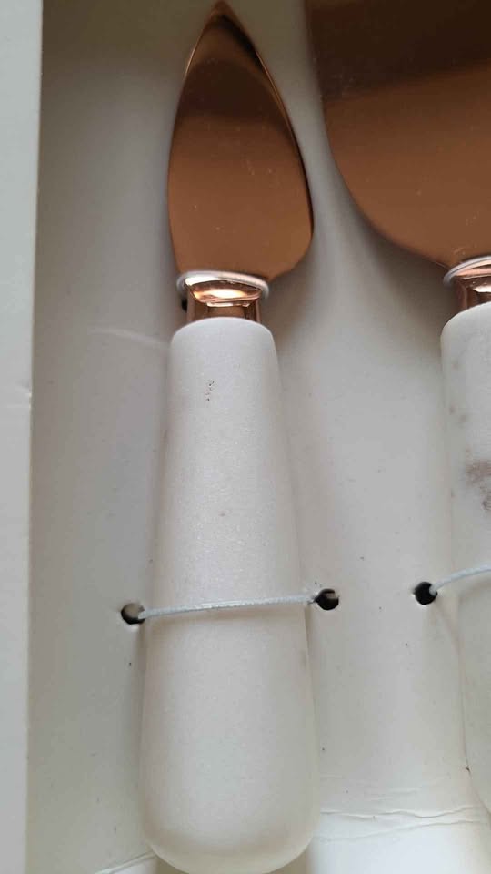 Indigo Marble and Copper Cheese Knives - photo 3