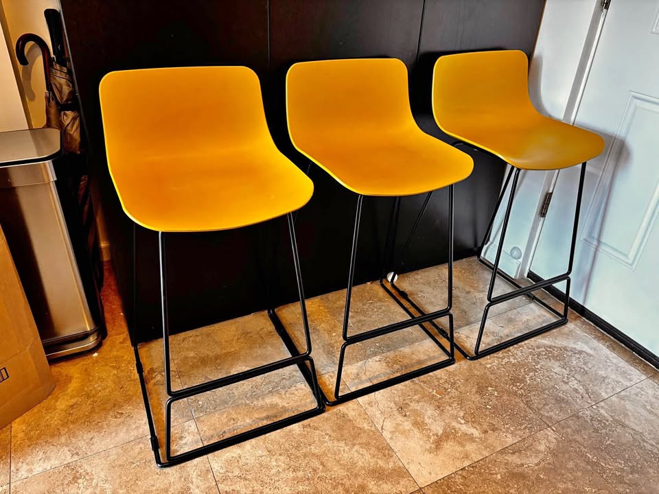 Article Anco Stools, Mustard Yellow (Set of 3)