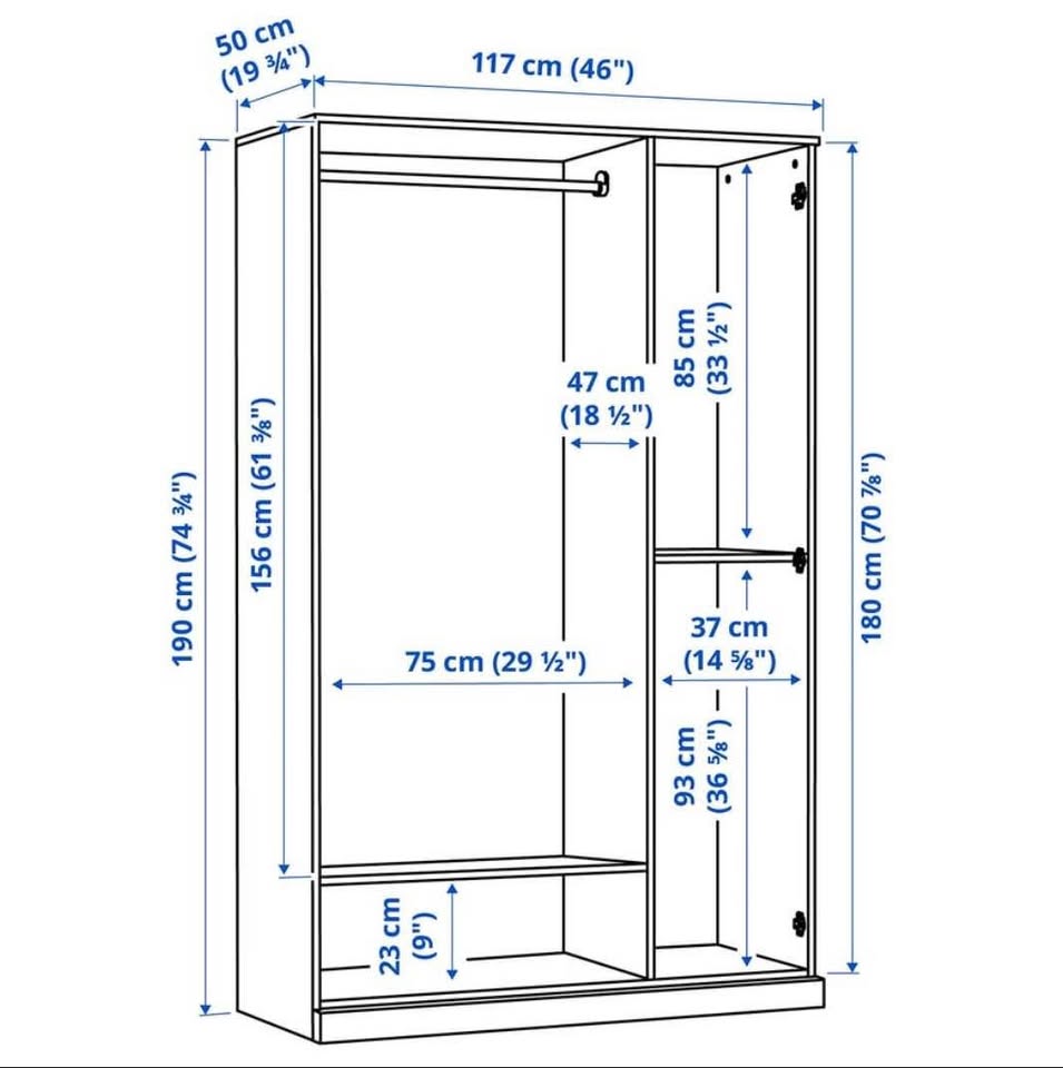 IKEA Brimnes 3-Door Wardrobe - photo 4