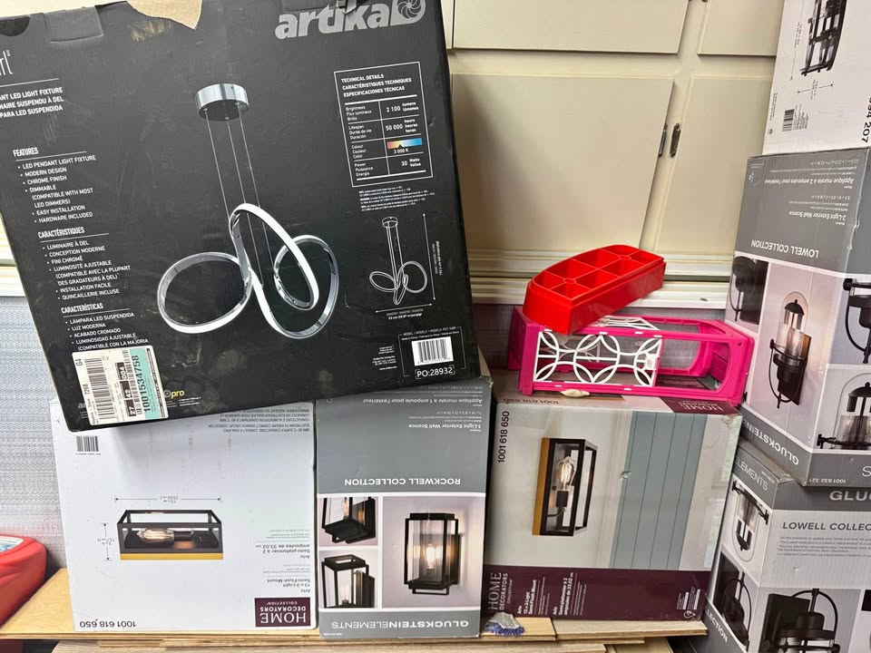 paid $1300 Brand new in box light fixtures indoor/outdoor Steal