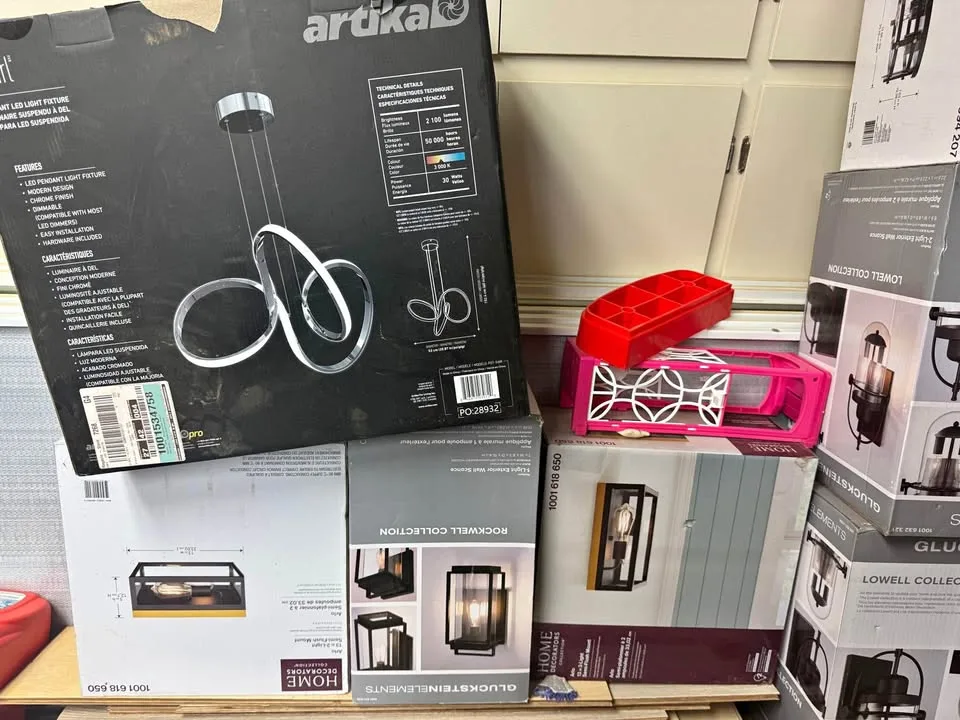 paid $1300 Brand new in box light fixtures indoor/outdoor Steal