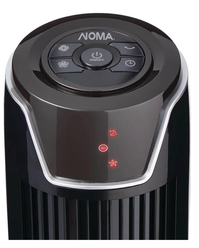 NOMA Oscillating Tower Fan, 3-Speed, Black, 42-in, with Remote - photo 2