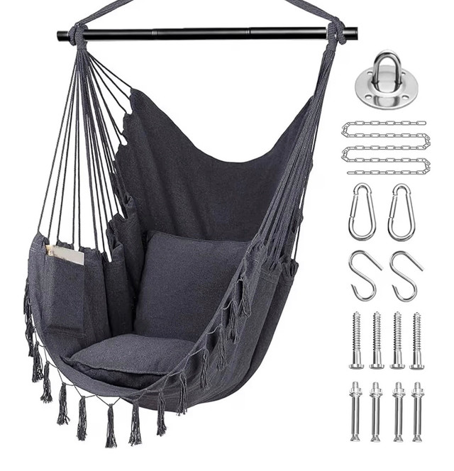 Swinging Chair with Side Pocket and Ceiling Hook - photo 2