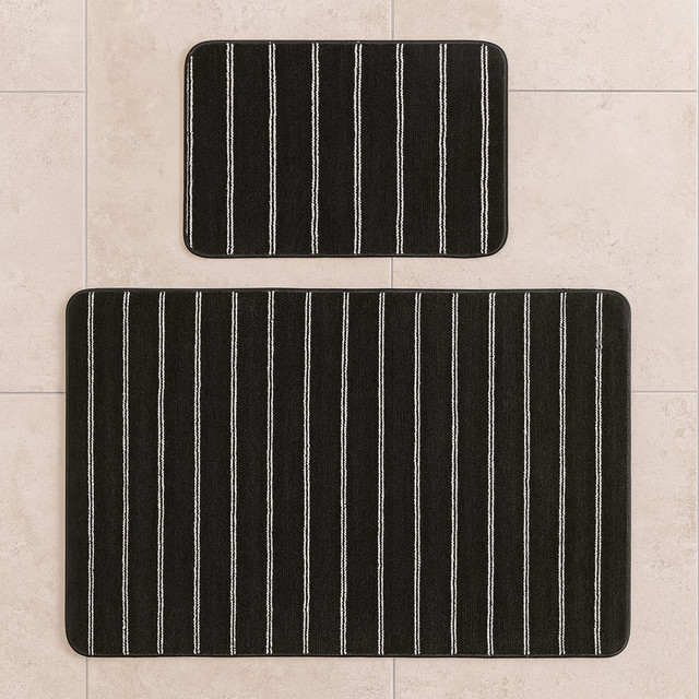 Black and White striped carpet duo (120x80 cm and 60x40 cm)
