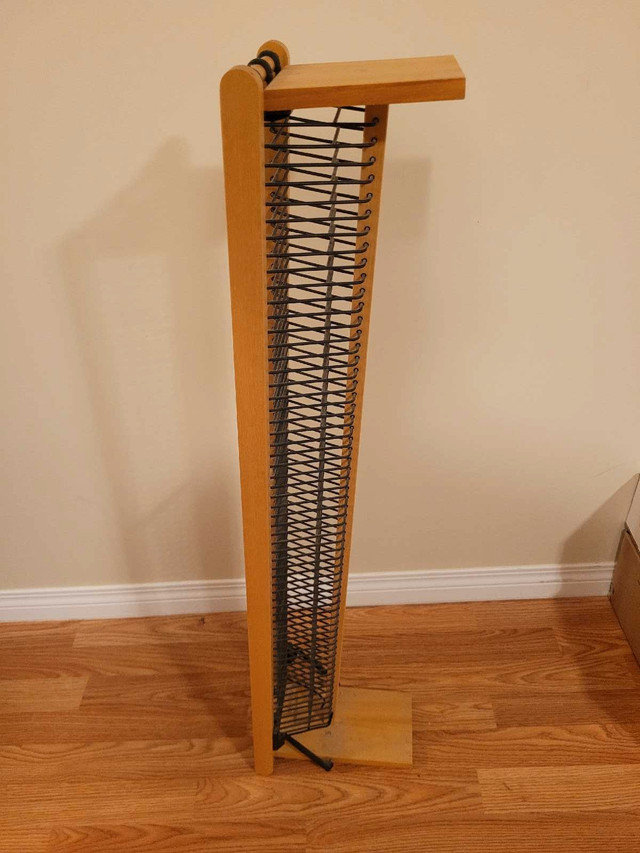 Wooden DVD/CD Storage Rack Tower - photo 2