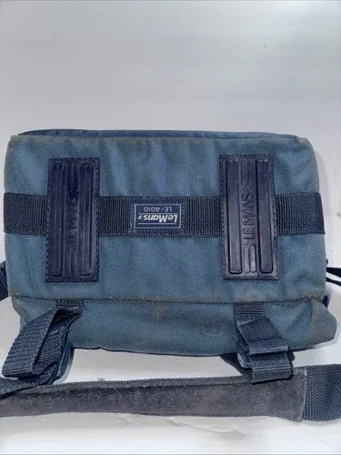 LeMans Vintage Diamond Camera Bag Blue 11”x7”x7” image indicator(6)