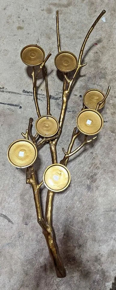 Gold Branch candle holder