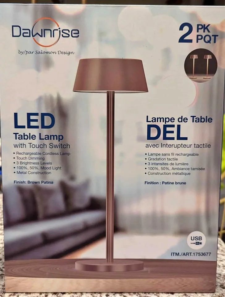 Rechargeable cordless lamps