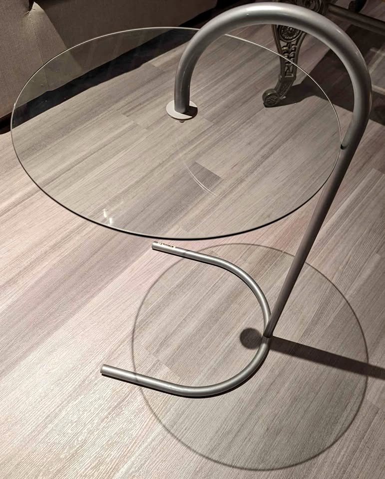 Glass side table (vintage)