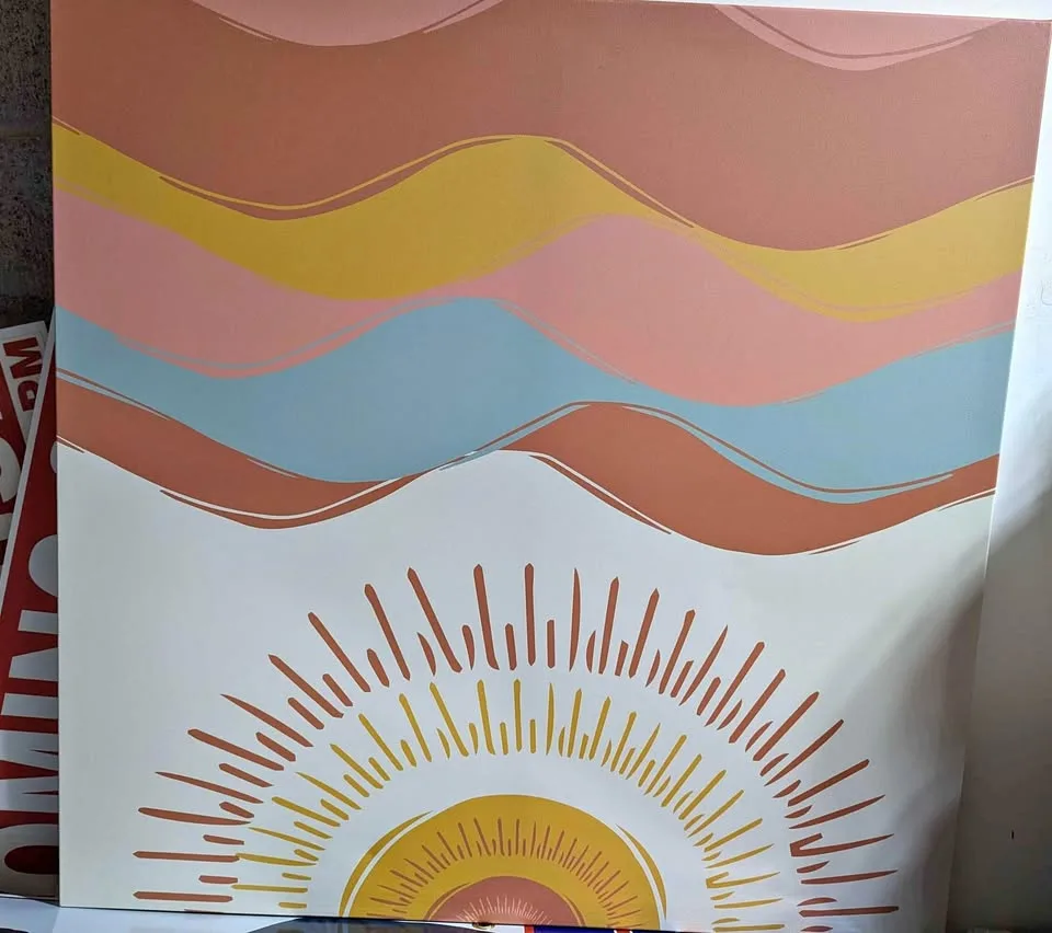 Rising Sun canvas painting