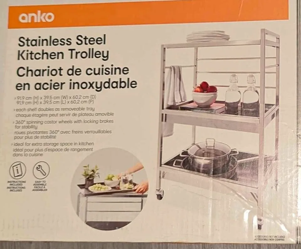 Stainless steel Kitchen trolley