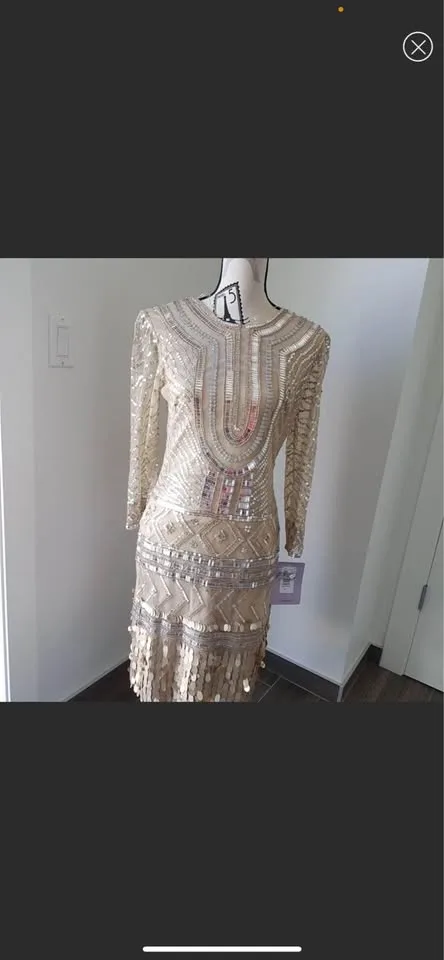 Brand new gold beaded dress image indicator(2)