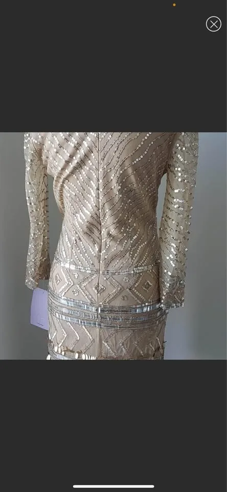 Brand new gold beaded dress image indicator(3)