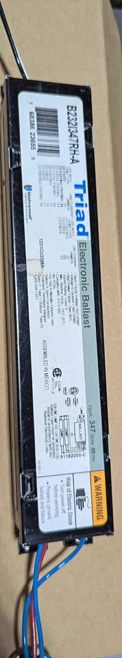 Triad B232I347HP-A Fluorescent Electronic Ballast 347 Volts