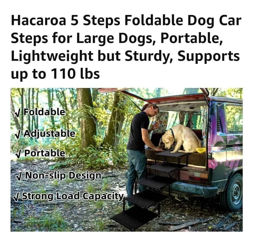 Brand New Folding Dog Steps for Car, Truck, etc image indicator(7)