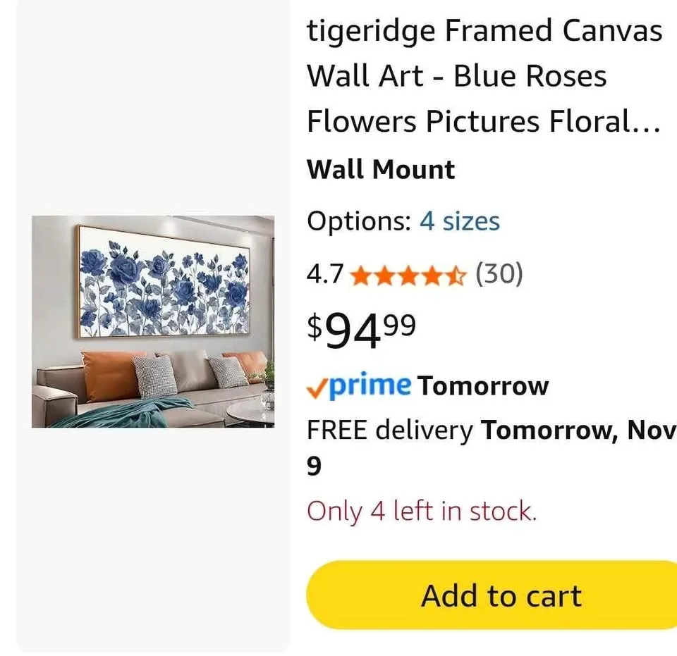 Brand New Framed 20" x 40" Framed Canvas Wall Art image indicator(7)