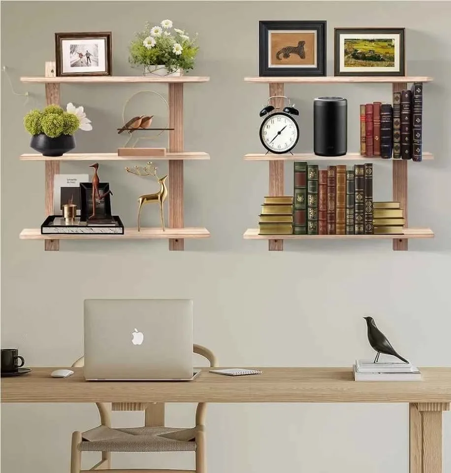Brand New Solid Wood 3-Tier Wall Shelf image indicator(5)