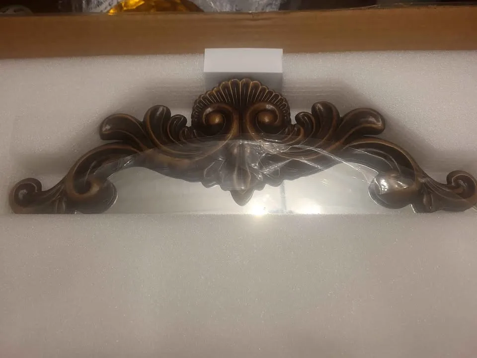 Brand New Mirror with Baroque Style Details - About 28" Round image indicator(4)