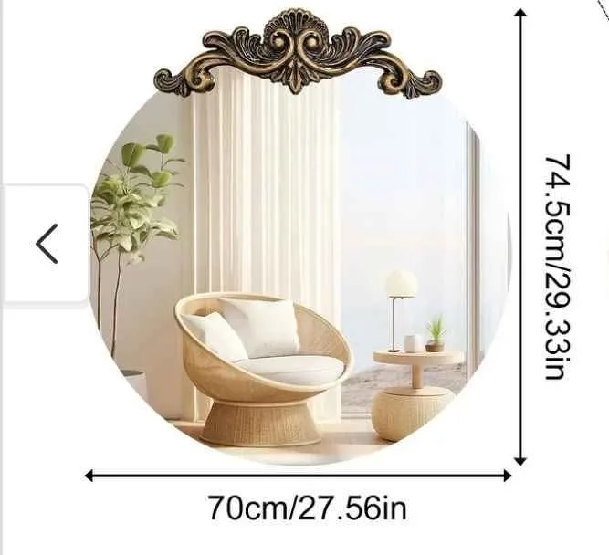 Brand New 24" Mirror with Baroque-Style Details image indicator(2)