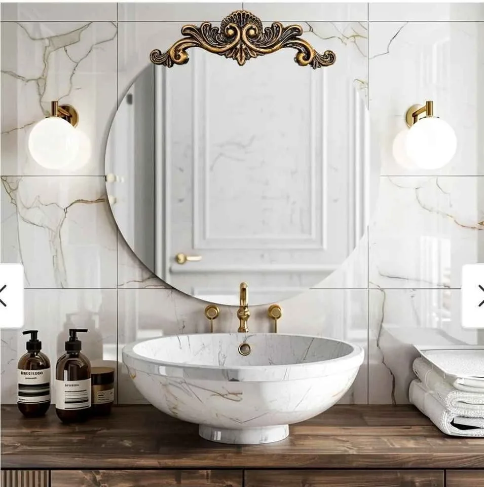 Brand New 24" Mirror with Baroque-Style Details image indicator(5)