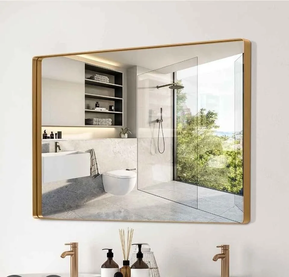 Brand New 24" x 36" Gold Rectangular Mirror - 2 Available image indicator(8)