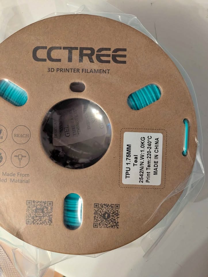 Teal TPU 3D Printer Filament - New
