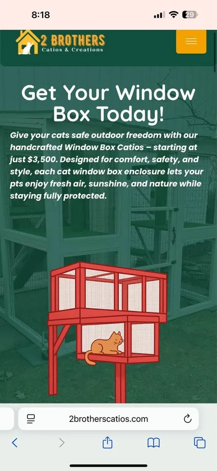 🐾 Luxury Outdoor Catios – Handcrafted Towers & Window Boxes image indicator(2)