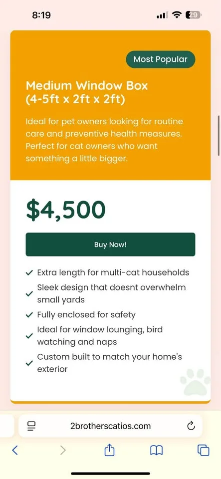 🐾 Luxury Outdoor Catios – Handcrafted Towers & Window Boxes image indicator(6)