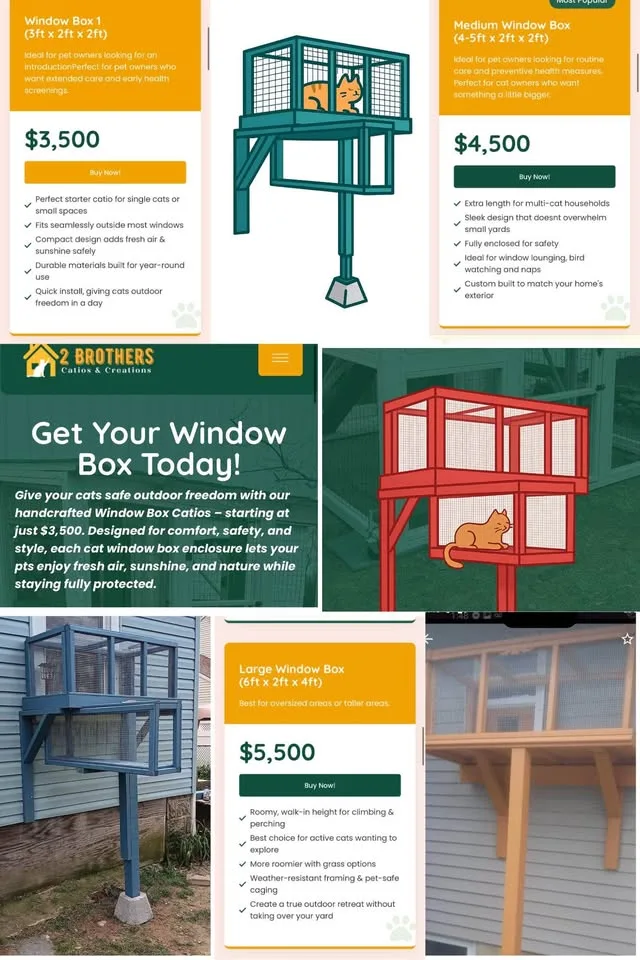 🐱 Cat Window Box + Cat Tower – Safe Outdoor Play Area image indicator(4)