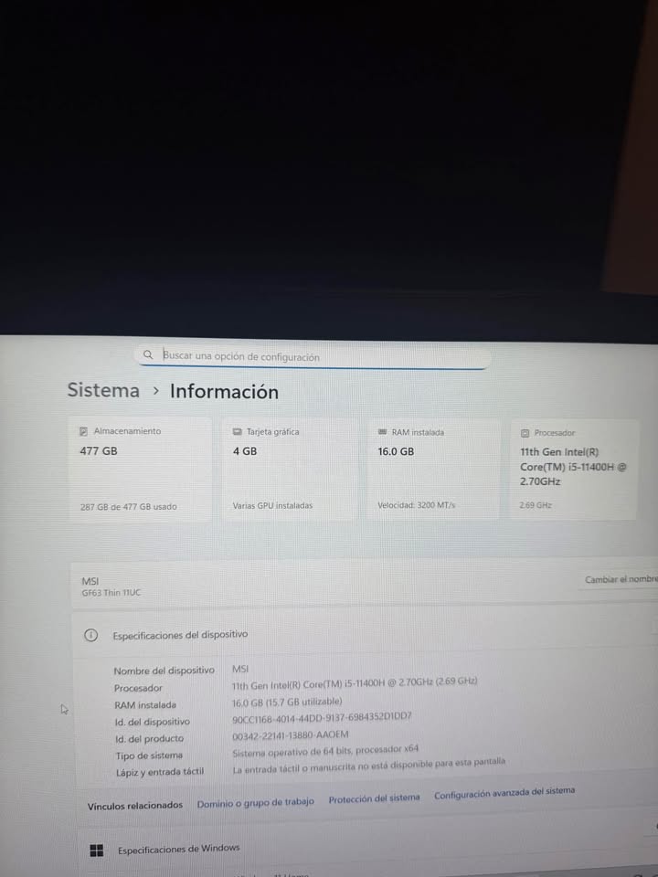 MSI GAMING LAPTOP/MSI GF63 - photo 5