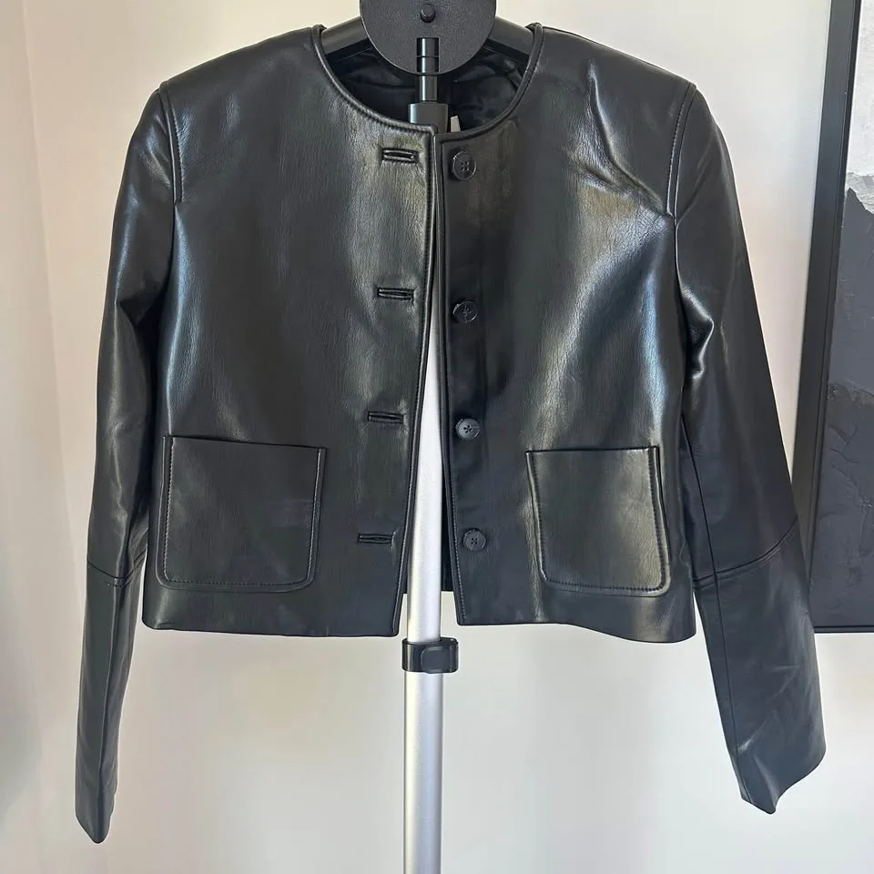Aritzia Claudette Leather Jacket Size S NWT image indicator(2)