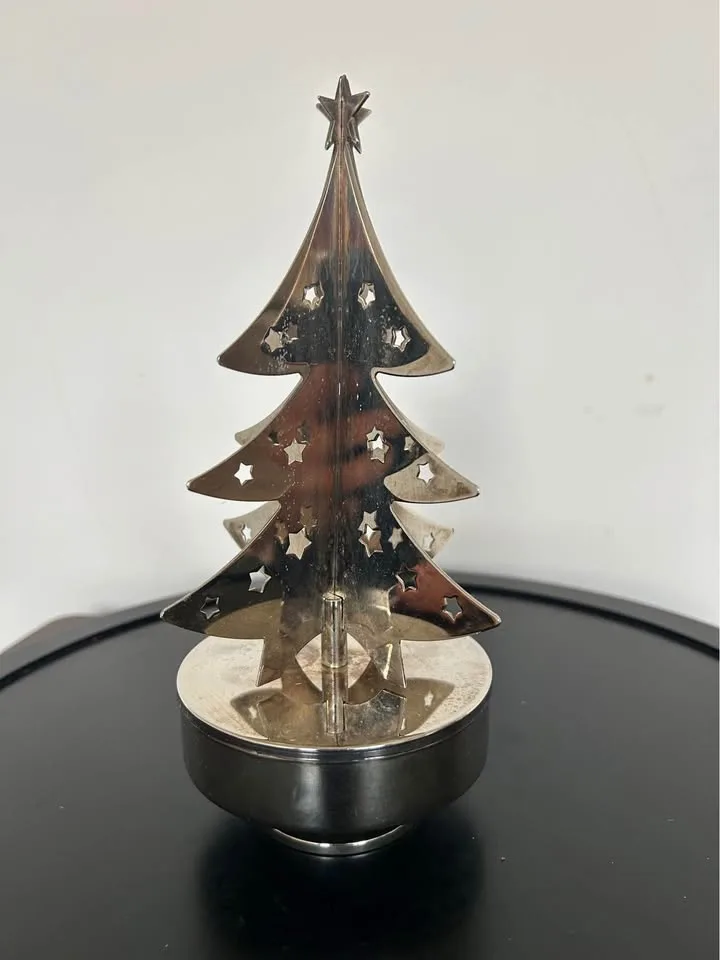Vintage Silver-Plated Musical Christmas Tree image indicator(5)