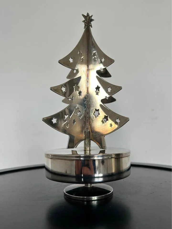 Vintage Silver-Plated Musical Christmas Tree image indicator(6)