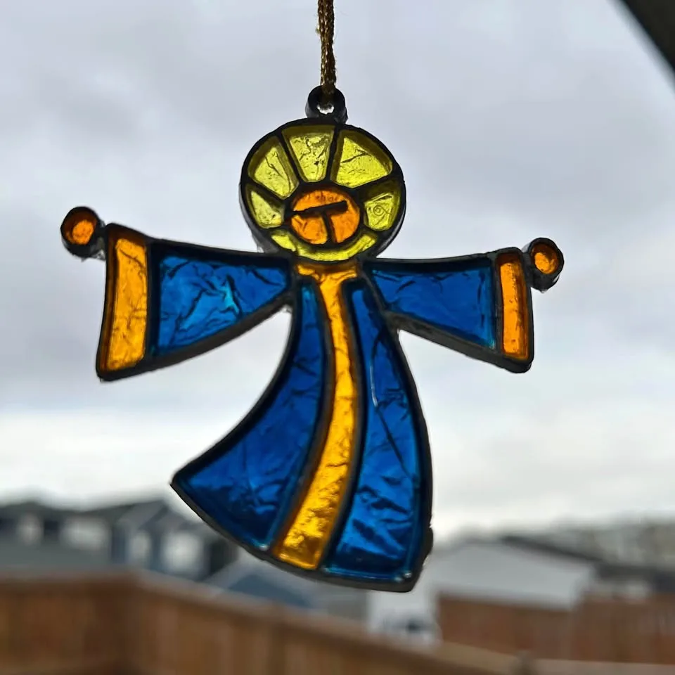 1977 Kurt S. Adler Stained Glass Angel Ornament