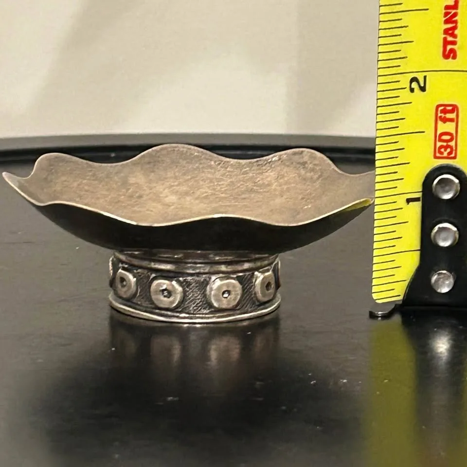 TANE Sterling Silver Mini Bowl – Mexico 925 Dish (73g) image indicator(5)