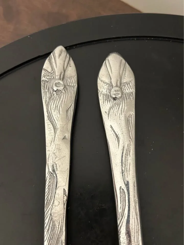 Salad Serving Set with Santa Faces – Christmas Decor image indicator(4)