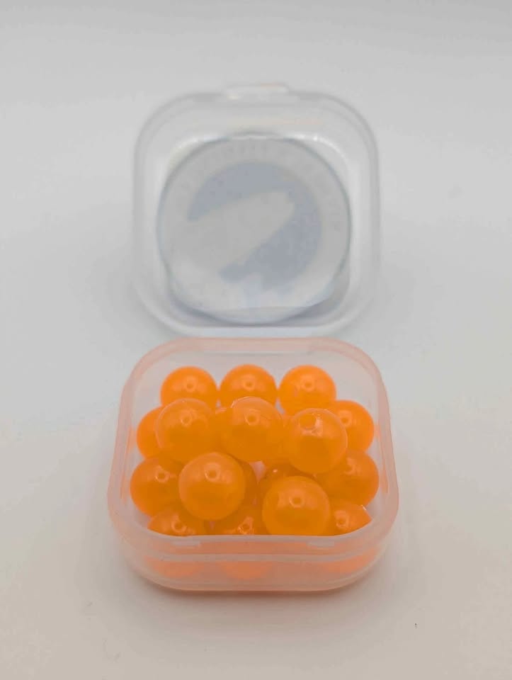 Peach glow beads for steelhead and salmon fishing