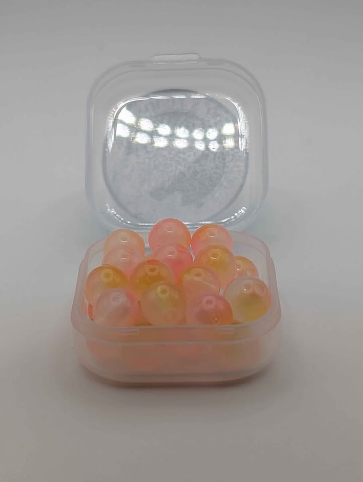 Peach burst fishing beads for salmon and steelhead fishing - photo 2
