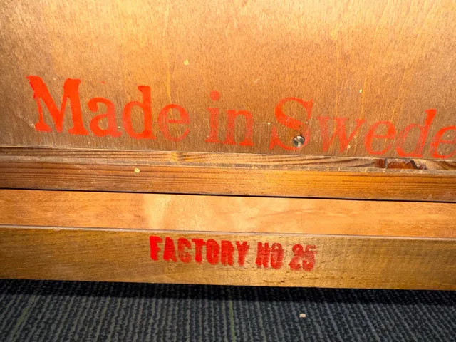 MCM Edmond J. Spence crucifix walnut credenza sideboard - image indicator(7)